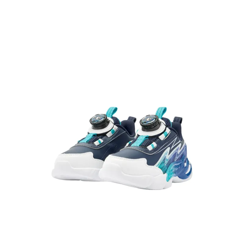 QIAODAN Slip Resistant Cushioning Low Top Kids Lifestyle Shoes Blue White Children Aged 3 7 Years Old-2