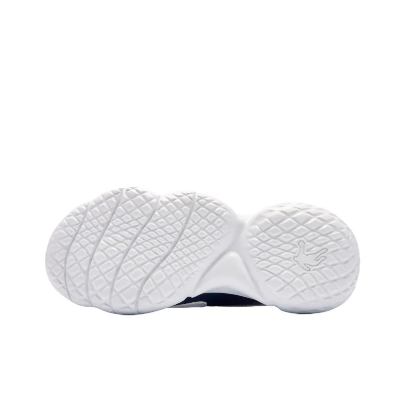 QIAODAN Cushioning Wear Resistant Low Top Kids' Running Shoes White Teenagers-4