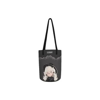 AOSONG Suede Tech Fabric Bucket Bags Shoulder Bags Regular Unisex Elegant And Charming Black