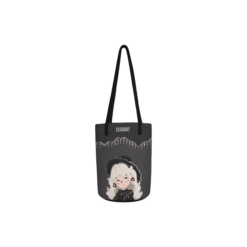 AOSONG Suede Tech Fabric Bucket Bags Shoulder Bags Regular Unisex Elegant And Charming Black-0