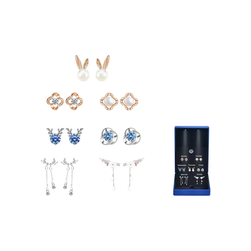 GAGA 925 Silver Needles Stud Earrings Women's-0