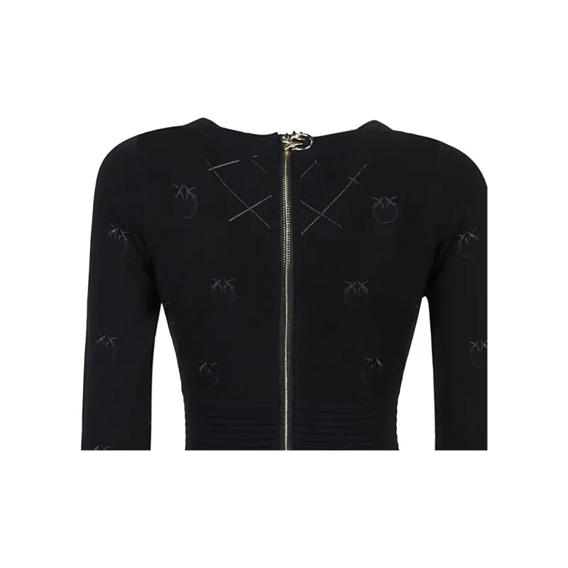PINKO FW22 Long Sleeved Dresses Women's Black-7