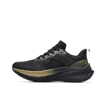 TREEPERI Running Shoes Unisex Low Top Black Gold Dragon