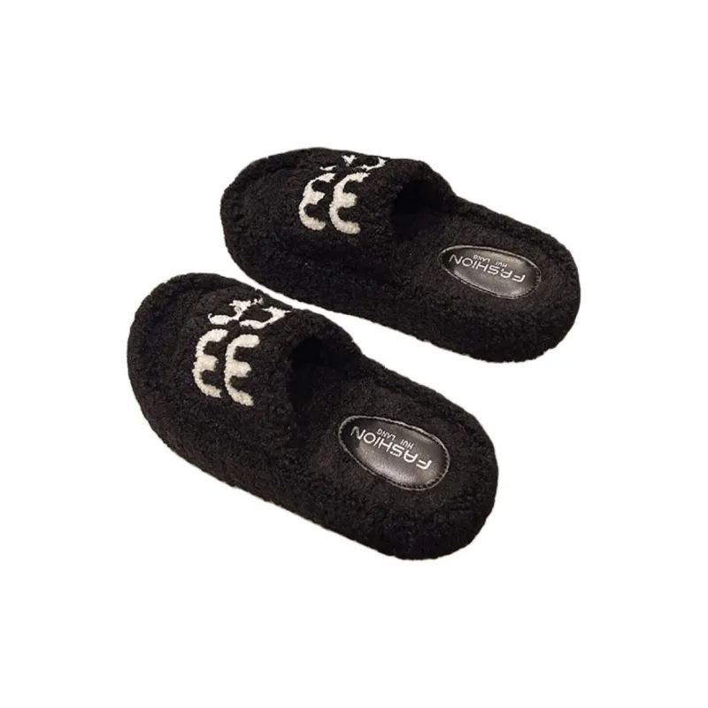 ALPLUME Women's Home Slippers Black Yellow Brown Ecru Slippers & Home Slippers-3