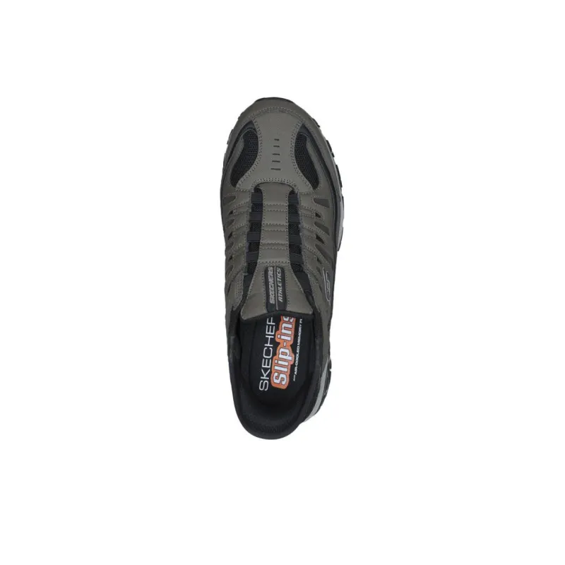 Skechers After Burn Anti-Slip Wear-Resistant Low-Top Outdoor Shoes Men's Gray Black-2