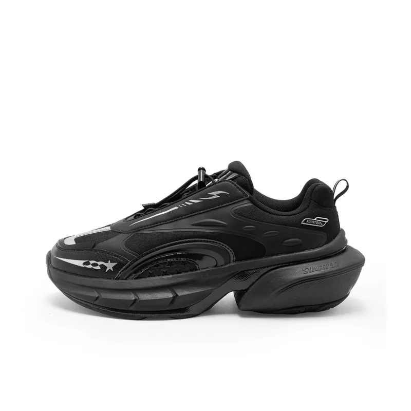 STARTER Odyssey Anti Slip Wear Resistant Low Top Chunky Sneakers Men's Black-0