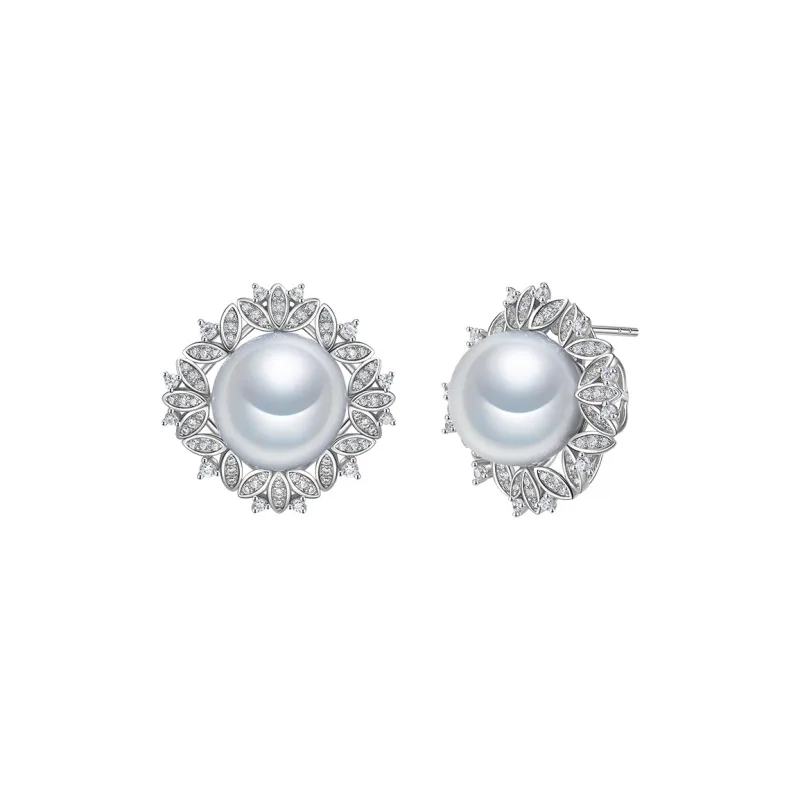 ME LUXE Saltwater Pearl Stud Earrings Women's-0