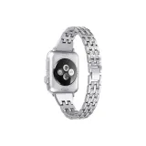 Five-Bead Diamond-Inlaid Strap, Silver
