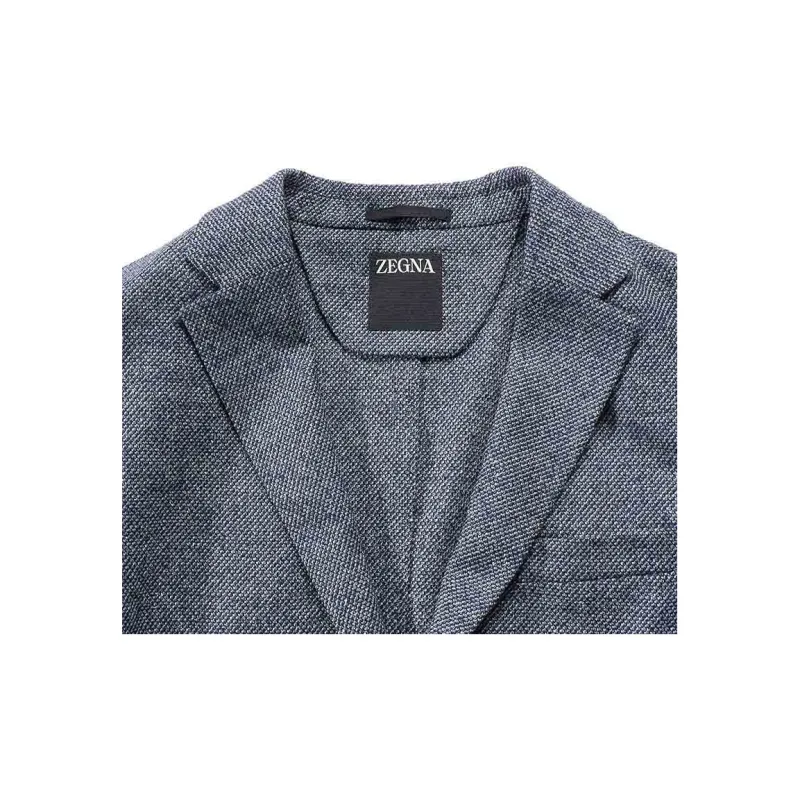Zegna FW24 Business Suits Coats Men's Mixed Blue-2