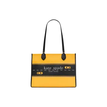Kate Spade Manhattan PVC Tote Bag Shopping Bag Shoulder Bag Handbag Large Size Women's Yellow
