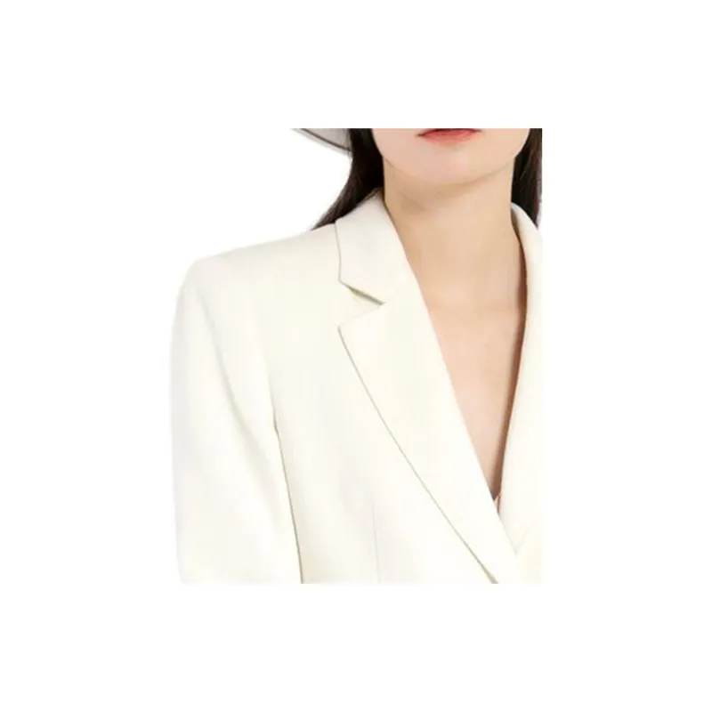 BESIONIA Business Suit Coat Women's White-5