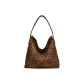 Leopard Print Brown Shopping Bag