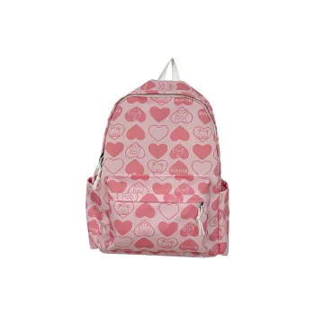 Alcohol Dragon Nylon Backpack Regular Women's Pink/White/Yellow/Black
