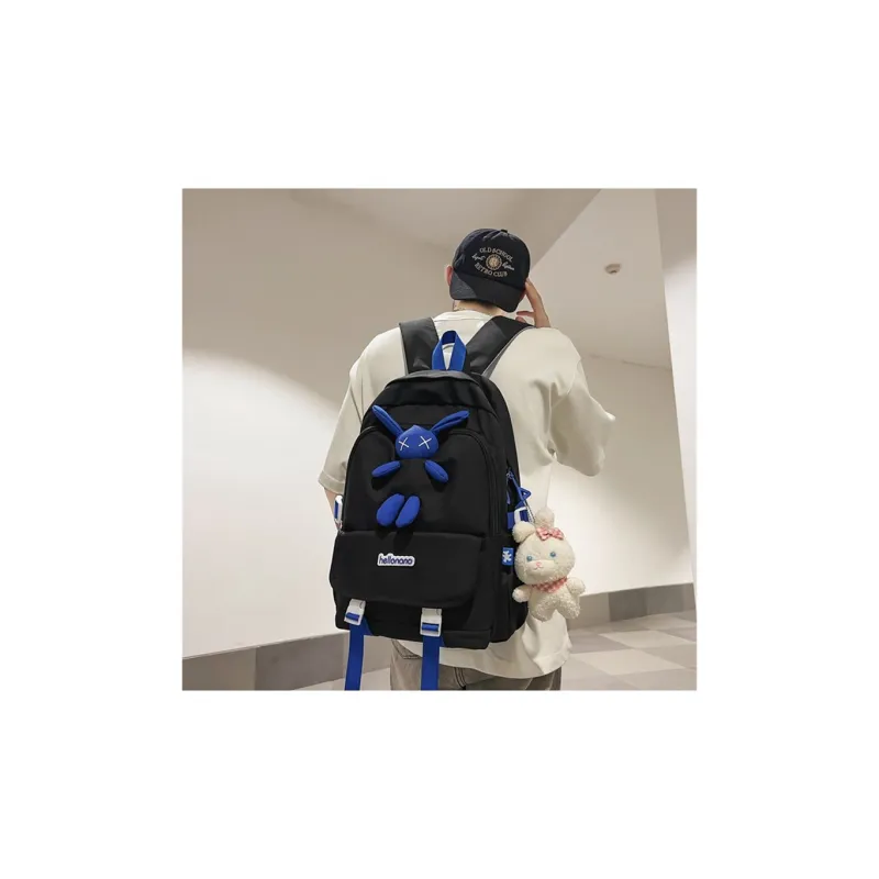 NX DOUGHNUT Nylon Backpack Unisex White Pink Blue Black-12
