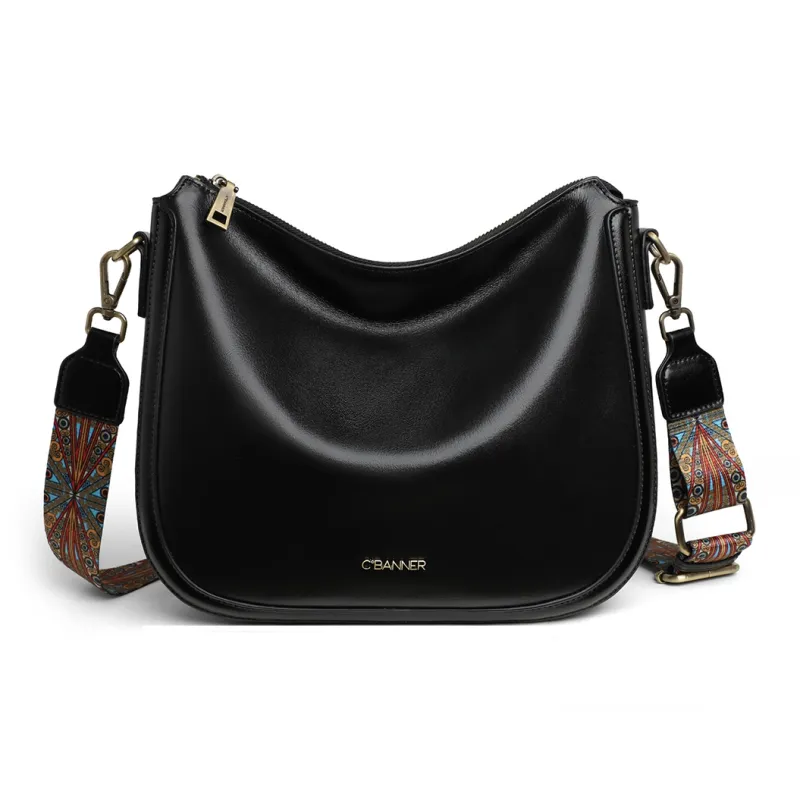 C°BANNER Cow Leather With Synthetic Leather Crossbody Bag Regular Women's Multicolor-2