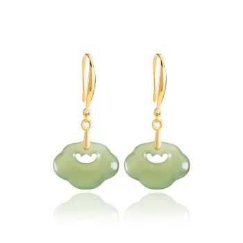 Jade Is Boundless Hetian Jade Earrings Jasper Women's