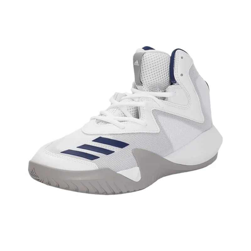 Adidas Crazy Team 2017 Anti-Slip Wear-Resistant High-Top Basketball Shoes Men's White Gray-1