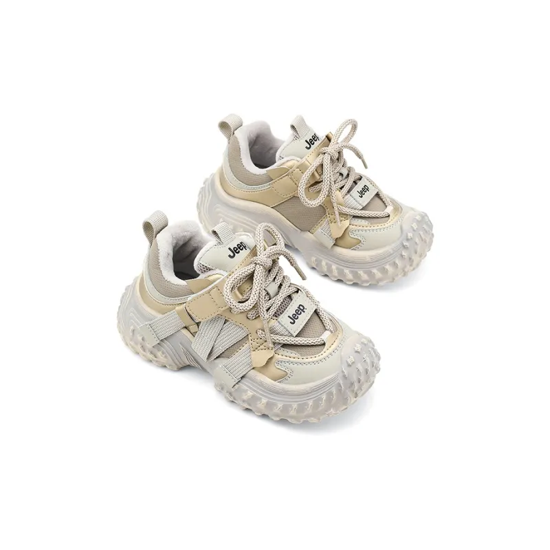 Jeep Slip Resistant Cushioning Wear Resistant Warm Kids Lifestyle Shoes Champagne Gold Kids'-3