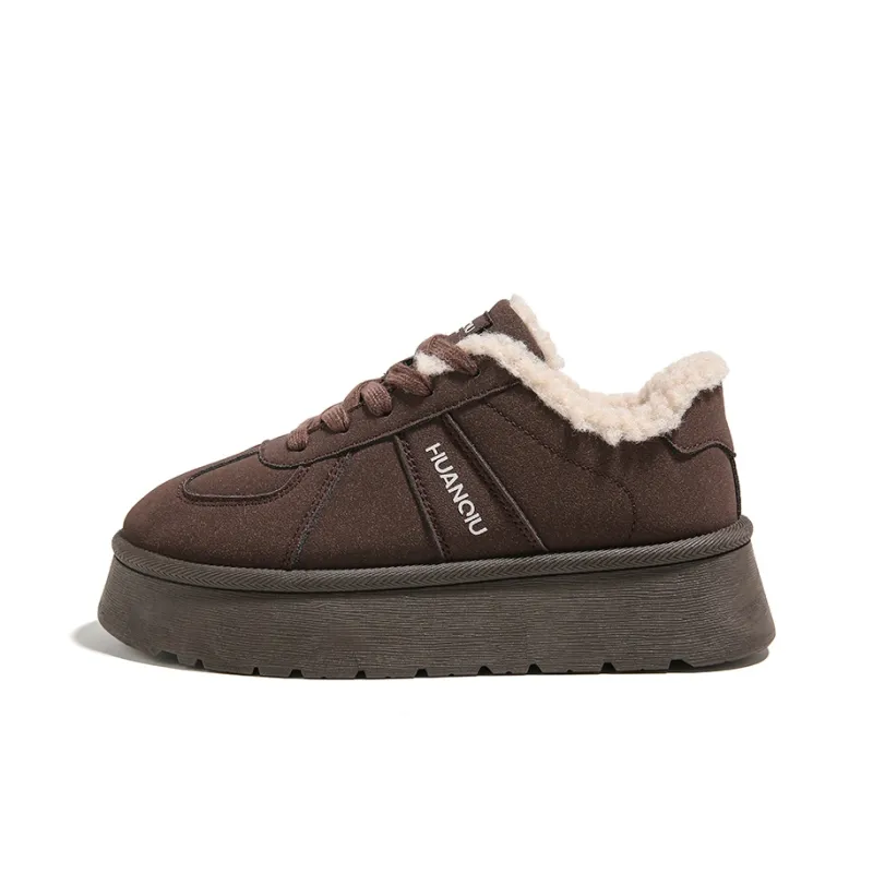 HUANQIU Coverage Warm And Wear-Resistant Low-Top Skateboard Shoes Women's-5