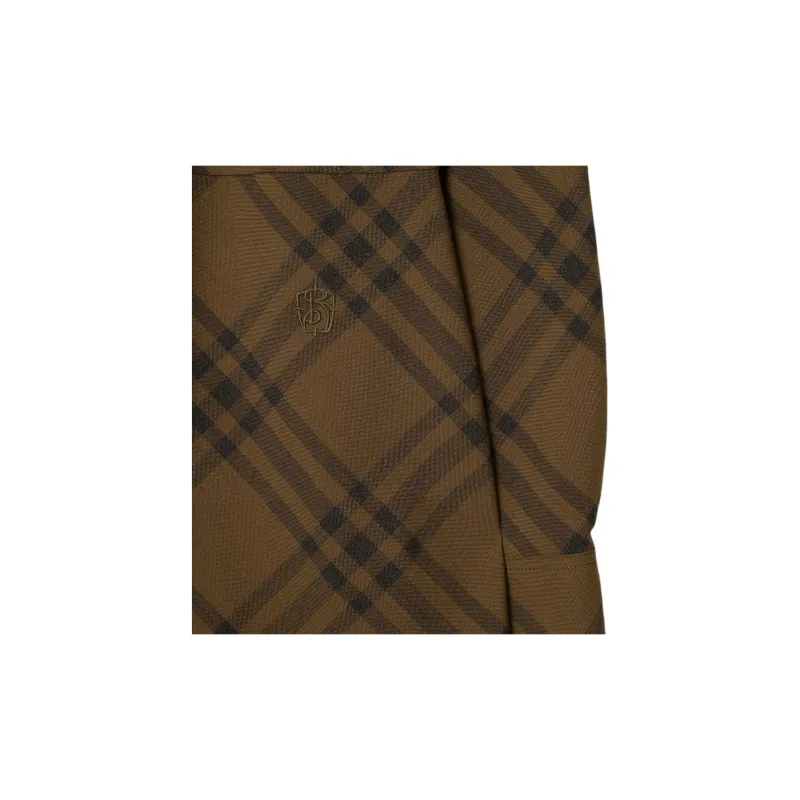 Burberry Checked Wool Shirt Dress-4