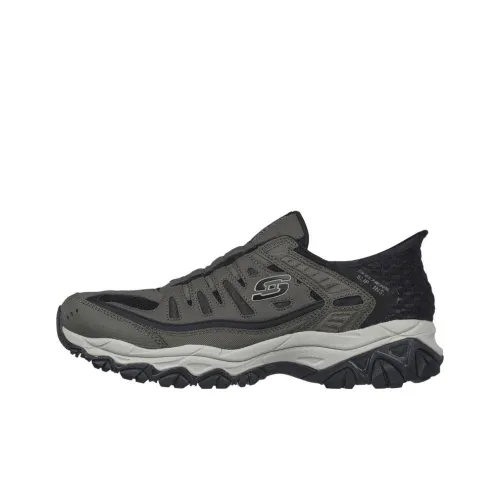 Skechers After Burn Anti-Slip Wear-Resistant Low-Top Outdoor Shoes Men's Gray Black