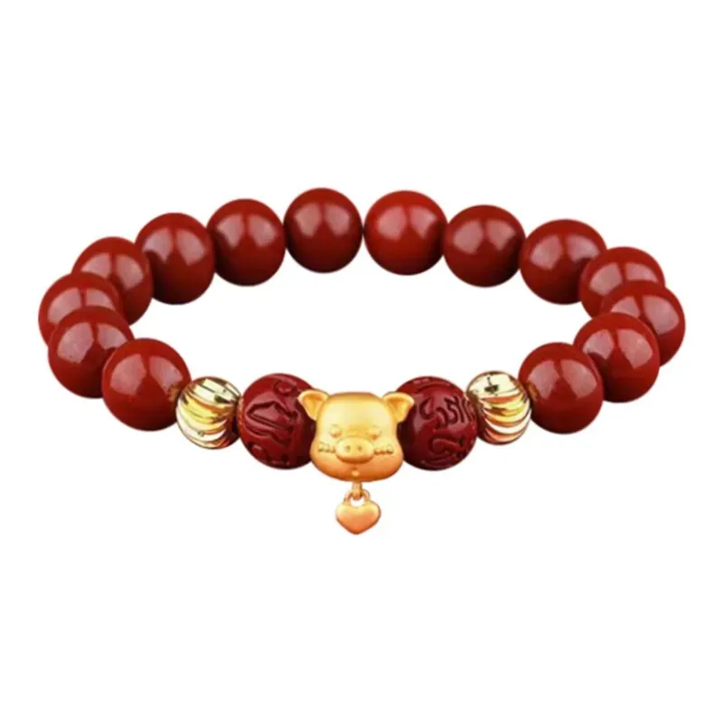 Strange Snow Reconstructed Cinnabar Bracelets Unisex-22