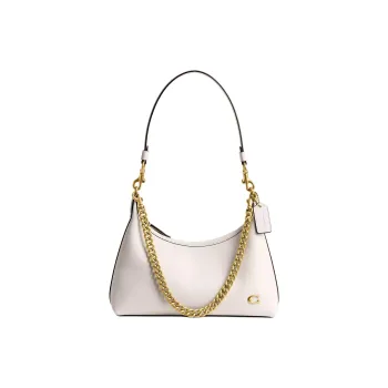 COACH Juliet Cow Leather One Shoulder Handbag Medium Size Women's Chalk