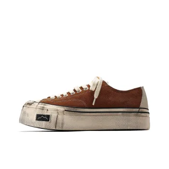 Fang Sanhuo Wear Resistant Slip Resistant Low Top Skateboard Shoes Unisex Brown