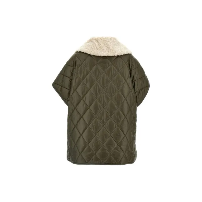 Moncler Teddy Neck Zip Up Padded Cape-1