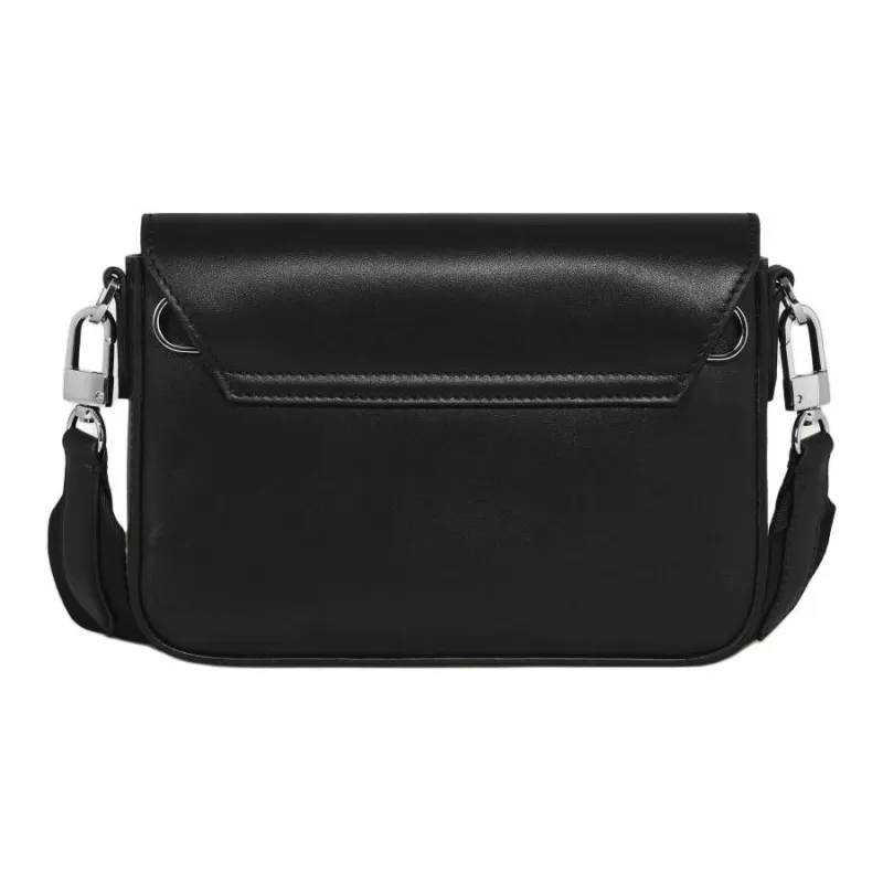 MONTBLANC Soft Leather Series Full Grain Cow Leather Messenger Bag, Shoulder Bag, Crossbody Bag Regular Men's Black-3