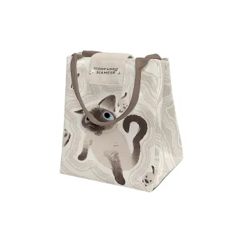 AOSONG Suede Tech Fabric Handbag Unisex Coffee