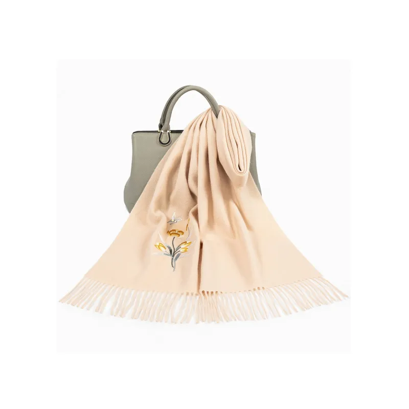 Shanghai Story 100% Sheep Wool Knit Scarves Women's 6 Colors Available For Selection-10