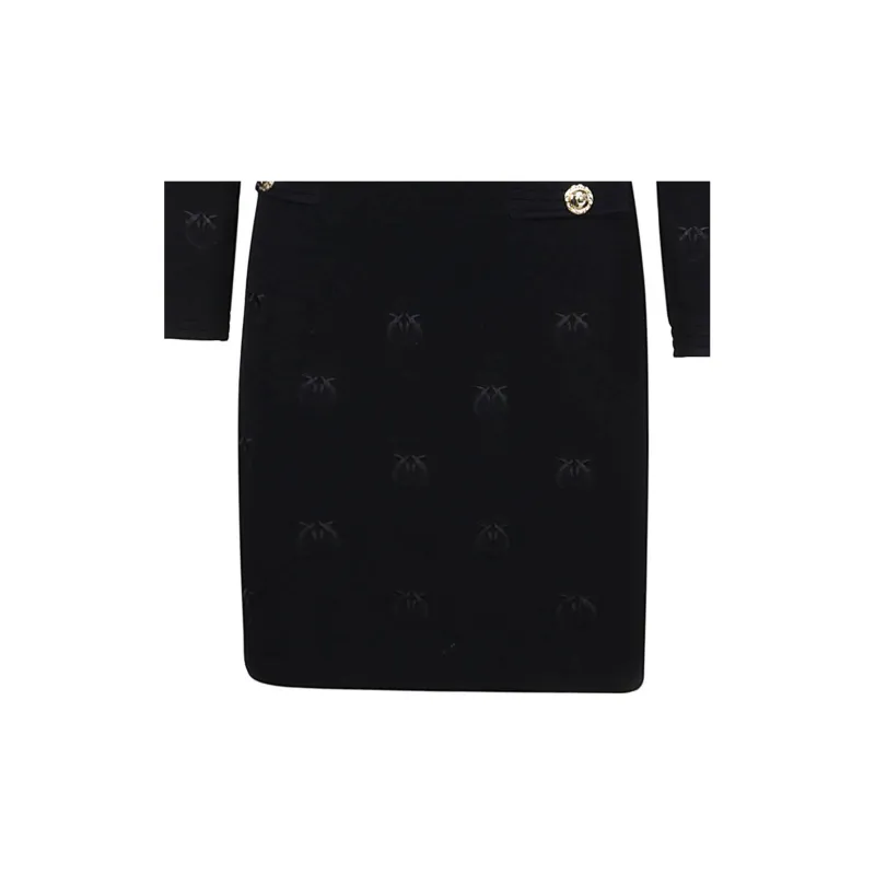 PINKO FW22 Long Sleeved Dresses Women's Black-5