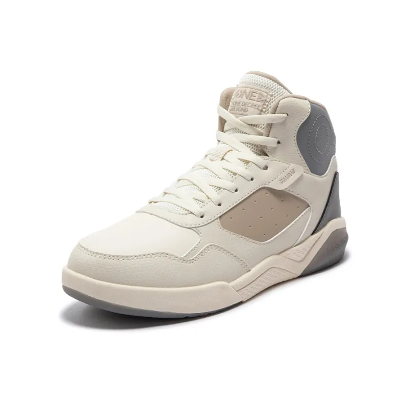 361° Winter Syndrome Warm Anti Slip And Wear Resistant High Top Skateboard Shoes Women's Beige Gray-1
