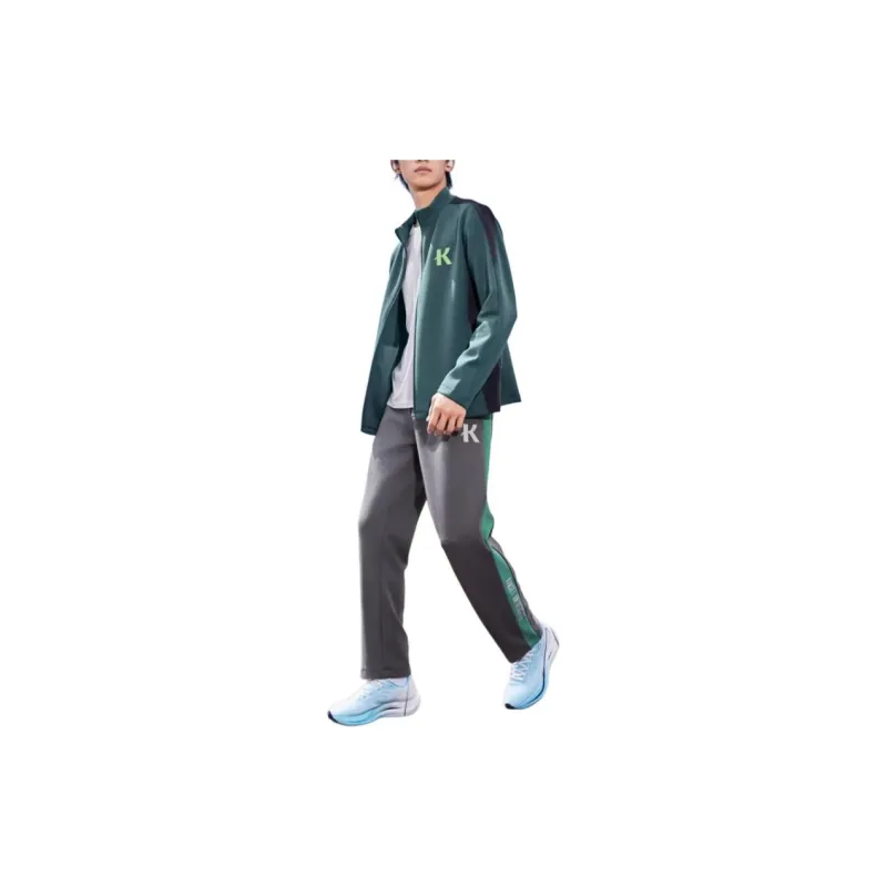 QIAODAN x QIANGFENGCHUIFU LIANMINGKUAN X DA K LIANMINGKUAN Jackets Coats Men's Night Green/Nova Blue-2
