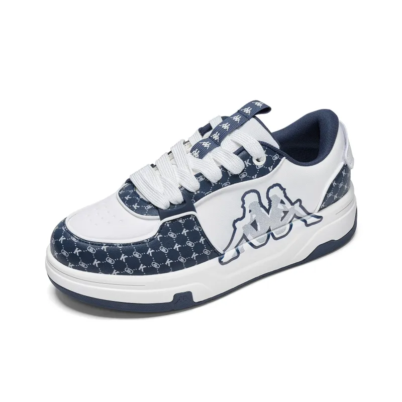 Kappa Back to Back Slip Resistant Low Top Skateboard Shoes Unisex White Blue-2