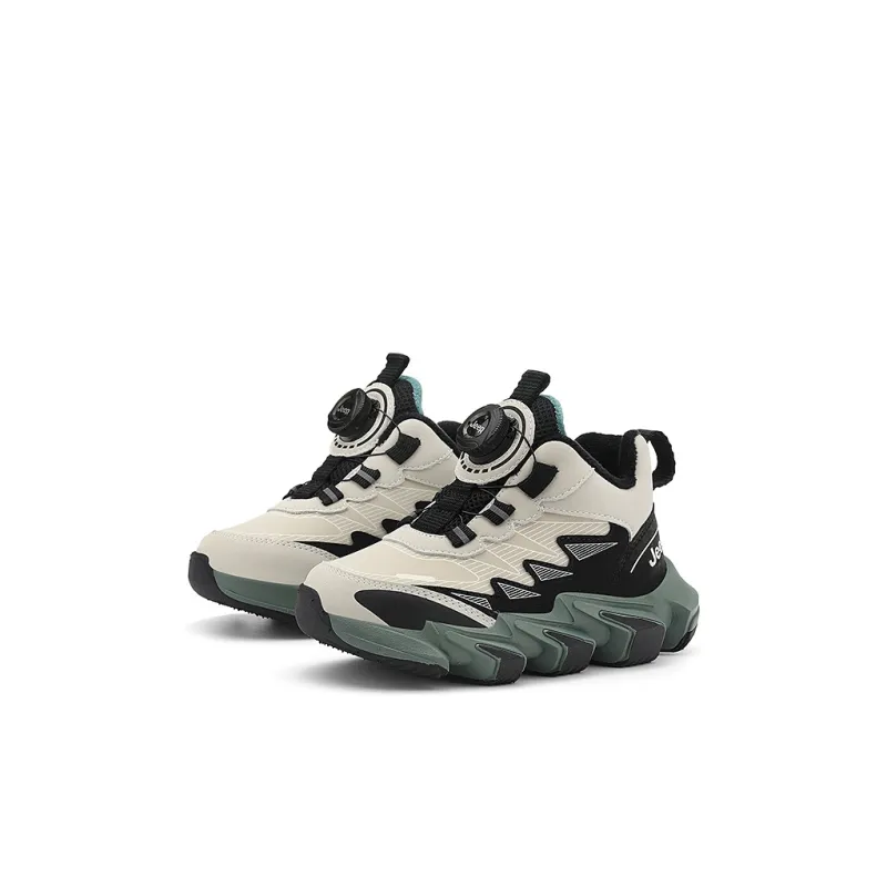 Jeep Slip Resistant Anti Kick Wear Resistant Breathable Kids Lifestyle Shoes Dark Cloud Green Khaki Brown Kids'-3