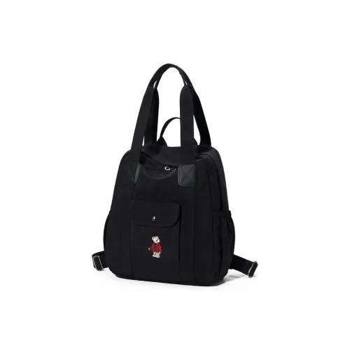 Ceion Keust Oxford Backpack Handbag, Shoulder Bag Unisex Black
