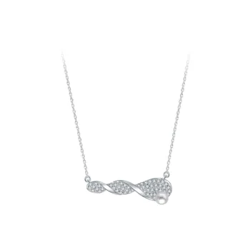 BABYBEI 925 Sterling Silver Pearl Minimalist Style Versatile Elegant And Niche Design Collarbone Chain Women's