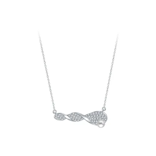 BABYBEI 925 Sterling Silver Pearl Minimalist Style Versatile Elegant And Niche Design Collarbone Chain Women's