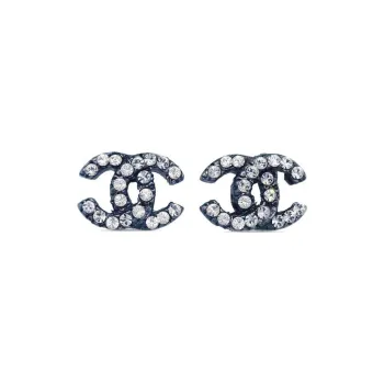 CHANEL Pre-Owned 2000 CC Rhinestone Earrings