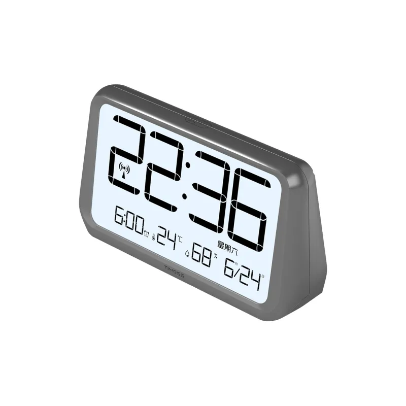 TIMESS Radio Movement Alarm Clock Unisex Two Tone One Touch Snooze Perpetual Calendar-2
