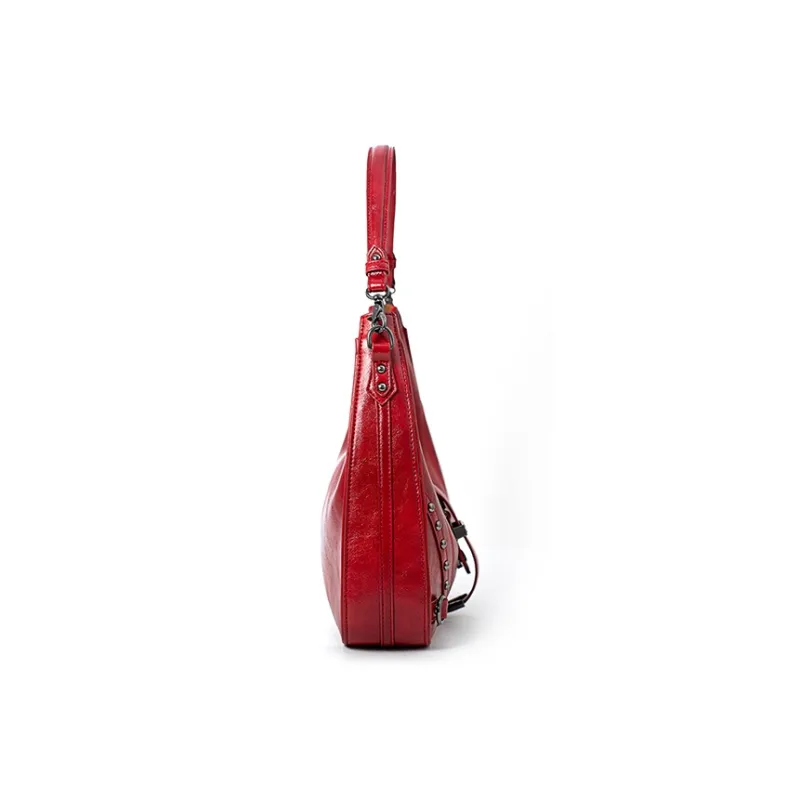 Vigno Synthetic Leather Shoulder Bag Handbag Regular Women's Red/Coffee-2