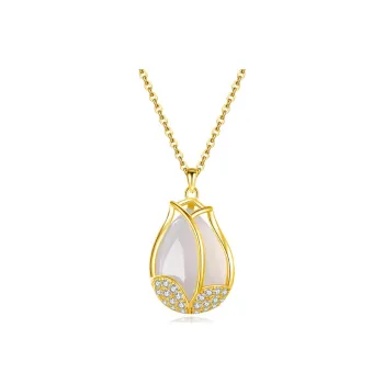 Emerald Dynasty Chalcedony Necklaces Women's
