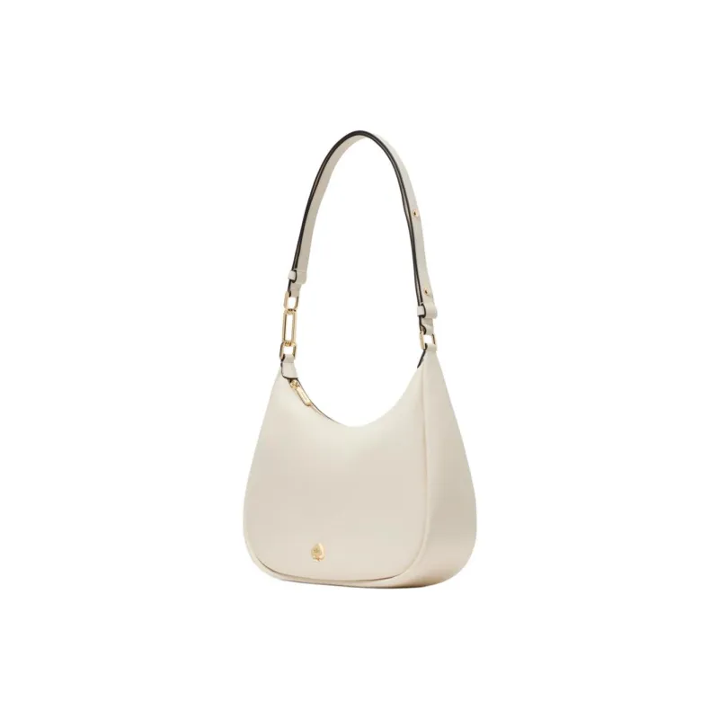 Kate Spade Litchi Grain Leather Crossbody Bag, Shoulder Bag Large Size Women's Crumbly Pastry White-1