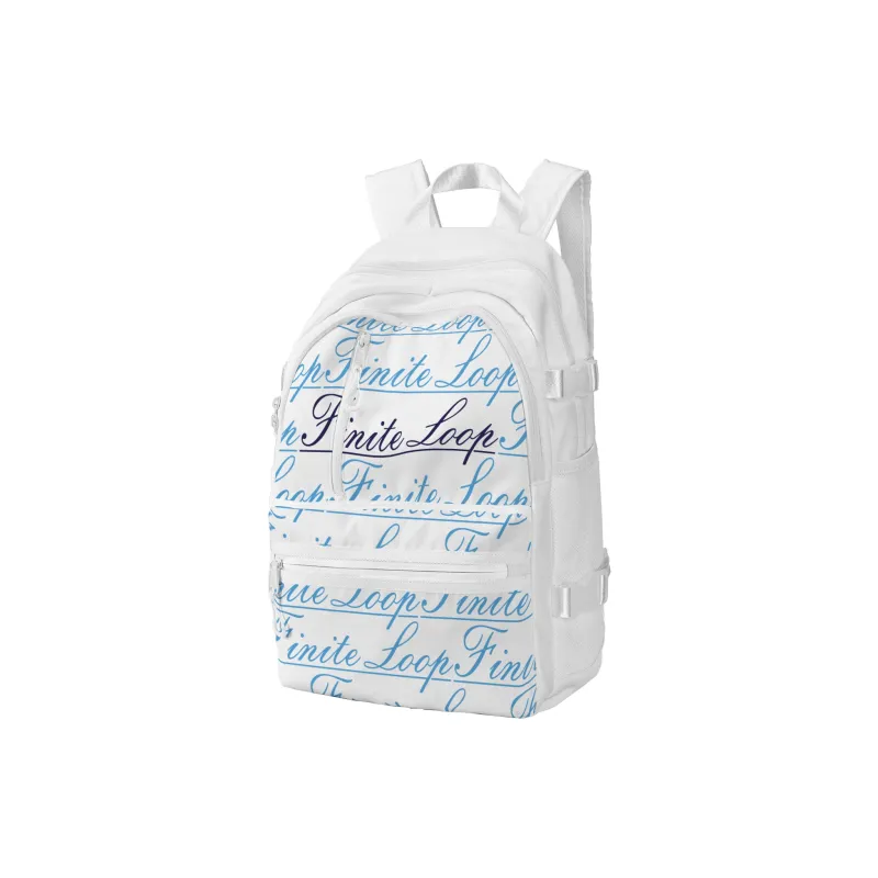 FINITE LOOP Recycled Polyester Backpack Regular Unisex White-17