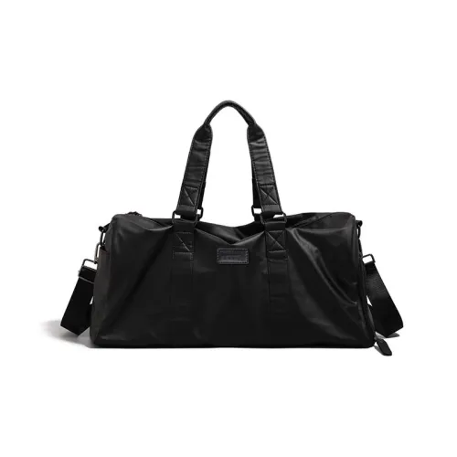 ROSEROOEN PU Travel Bag Regular Unisex Black