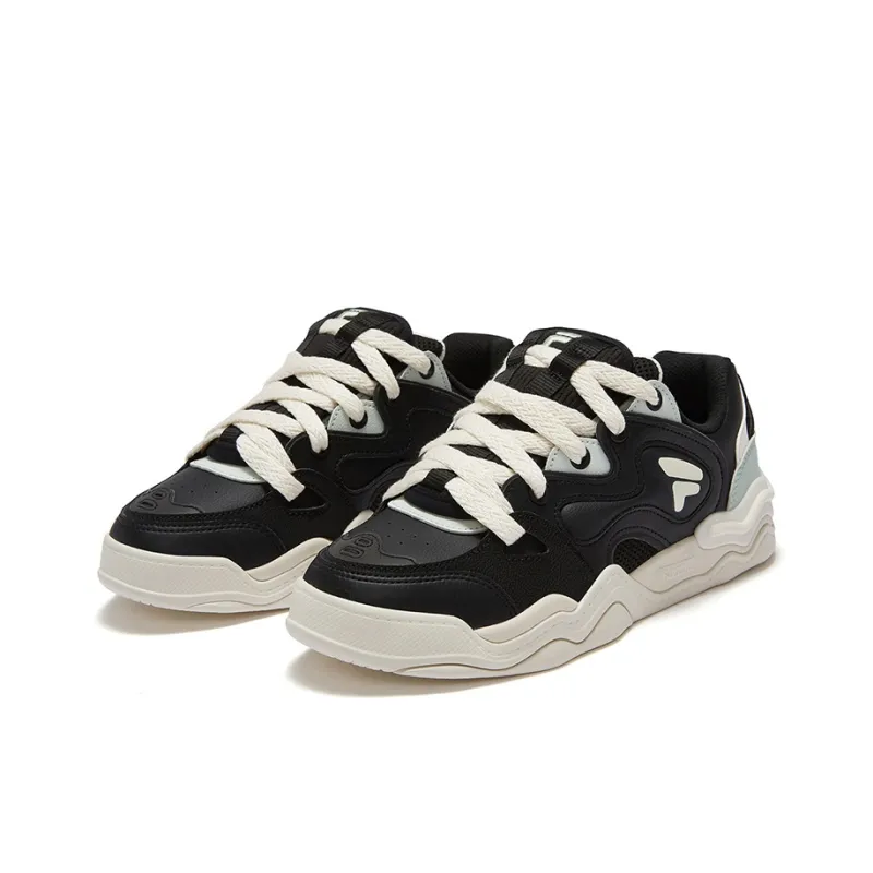 FILA FUSION KICKDX Anti Slip Wear Resistant Low Top Skateboard Shoes Women's Black Gray-1