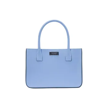 Kate Spade Sam Saffiano Leather Tote Bag Shopping Bag Shoulder Bag Crossbody Bag Handbag Women's Psychic Blue