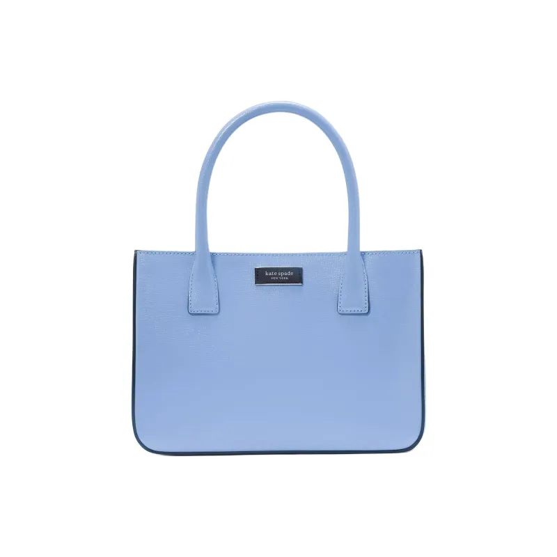 Kate Spade Sam Saffiano Leather Tote Bag Shopping Bag Shoulder Bag Crossbody Bag Handbag Women's Psychic Blue-0